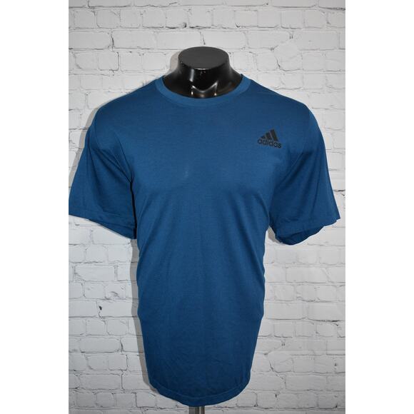 Adidas Gym Shirt Workout Mens Size 2XL Performance Polyester Blue FreeLift - Picture 2 of 6